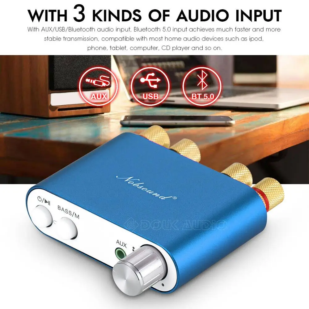 Цифровой усилитель Nobsound HiFi TPA3116 100 Вт Bluetooth|tpa3116 bluetooth|tpa3116 bluetooth 4.0digital amplifier |