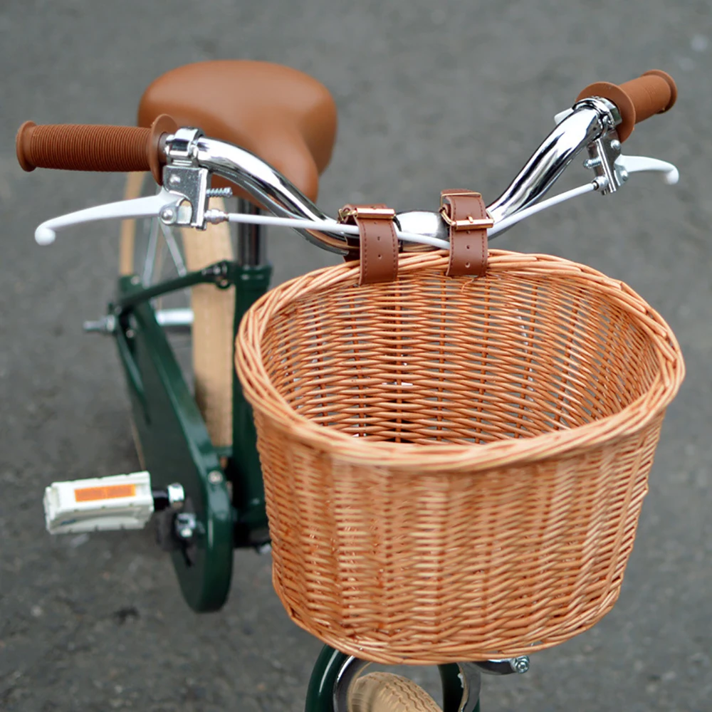 Nieuwe Retro Fiets Mand Rieten Fietsmand Met Lederen Riem Handgemaakte  Natuurlijke Rotan Bike Storage Mand Fiets Accessoires - AliExpress Sports \u0026  Entertainment