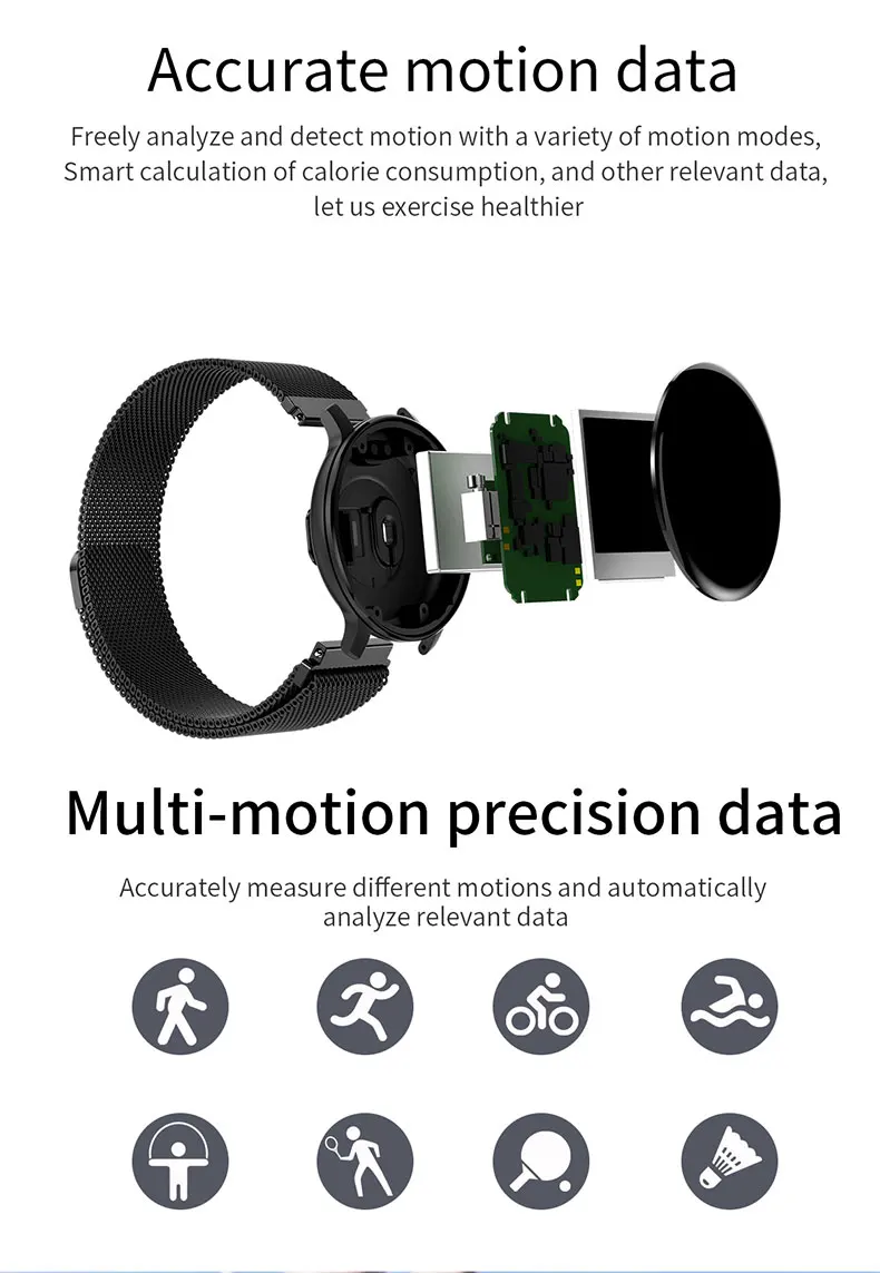 Caridite Newest Product Body Temperature Smart Watch Bracelet Waterproof Man Relojes Inteligente Bluetooth Smartwatch Sport Band