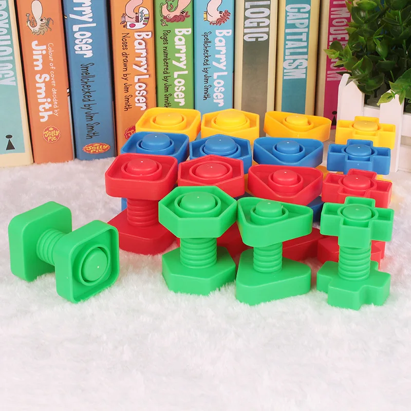 

Building Blocks Toy 1-2 a Year of Age Matching Screw And Nut Combination Assembling Building Blocks Fight Inserted Educational T
