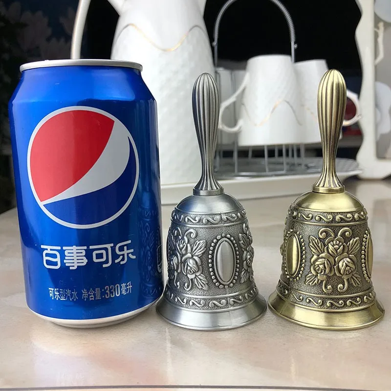 Металлический Бронзовый Колокольчик для детей, детская игрушка для хватания, винтажный прикроватный медный Колокольчик для взрослых