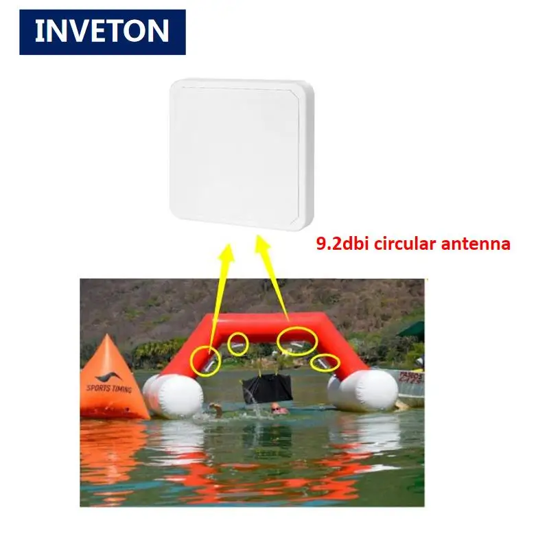 Триатлонная система 9.2dbi Водонепроницаемая IP67 антенна rfid UHF круговая поляризация Водонепроницаемая пассивная для rfid спортивной системы синхронизации