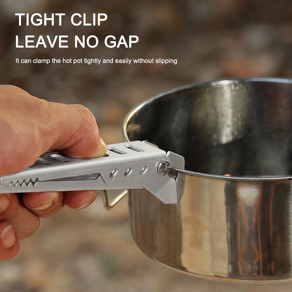 Camping Pot Gripper Pan Holder Cookware Lifter Bowl Handler Anti Hot Clamp Cook 