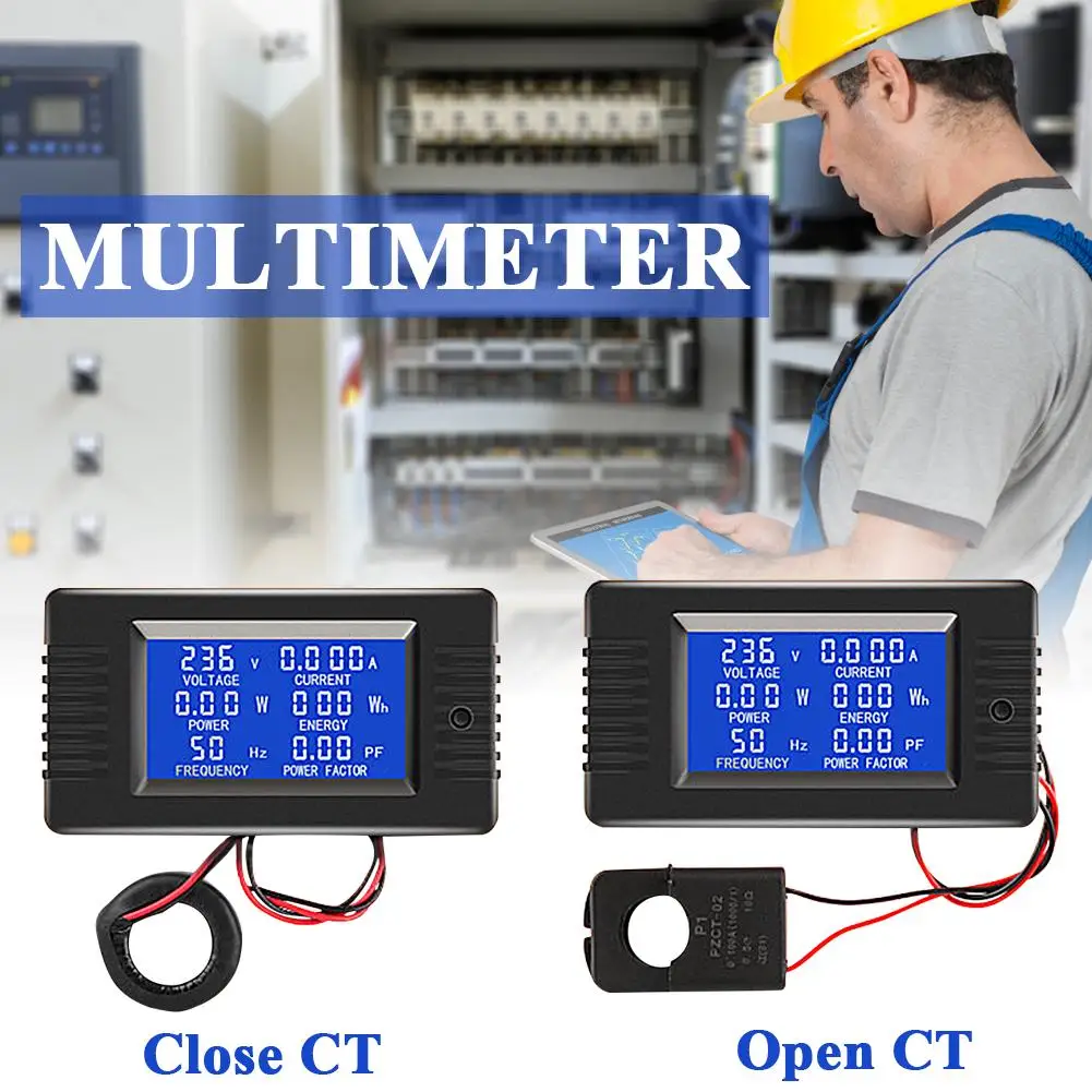 

PZEM-022 AC Digital Display Multimeter Power Monitor Voltmeter Ammeter Wattmeter Frequency Meter Factor Meter
