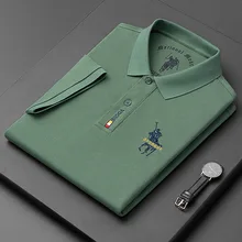 

2022 Summer Men Business Polo Shirts Casual Embroidered Logo Tops Homme Top Grade 100% Cotton Polo Shirts Men футболка мужская