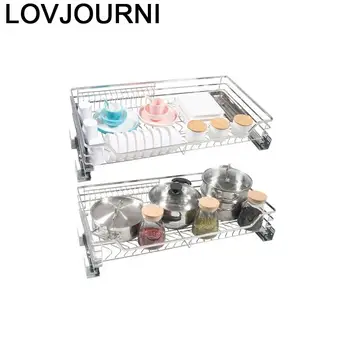 

Organizador Armario Cocina Mutfak Organizer Stainless Steel Cozinha Cuisine Rack Kitchen Cabinet Cestas Para Organizar Basket