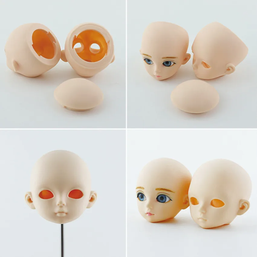 1/3 BJD голова куклы макияж и без макияжа кукла лысая 3D глаза для 60 см изменение DIY