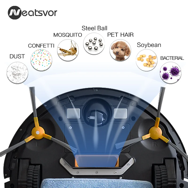 Робот пылесос NEATSVOR V392 коричневый влажная и сухая уборка управление через
