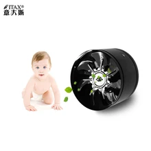 Воздуховод вентилятор металлическая труба вентиляция вытяжной мини-экстрактор кухня ванная комната стена 150 мм 220 В ITAS9901A