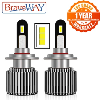 

BraveWay H4 LED Headlight for Car H1 LED H7 Light H11 9005 HB3 9006 HB4 Turbo Led Bulbs for Auto Ice Lamp 20000LM 6500K 72W 12V
