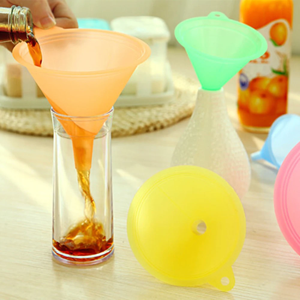 5 шт./компл. ярких цветов пластиковая воронка кухня универсальный соевый соус воронка