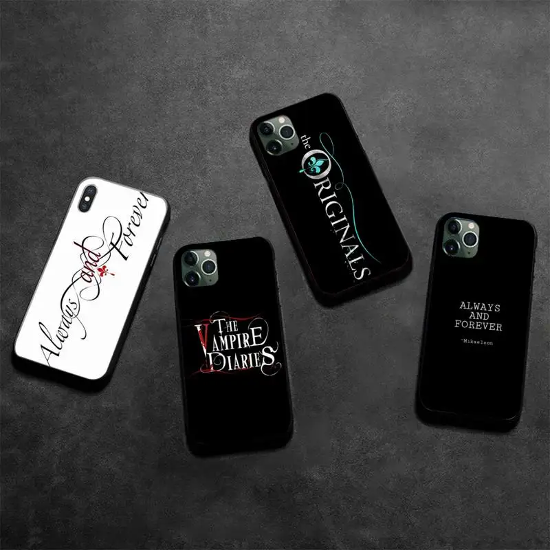 Always and Forever The Vampire Diaries Bling Phone Case for iphone 12 pro max 11 XS MAX 8 7 6 6S Plus X 5S SE 2020 XR case | Мобильные