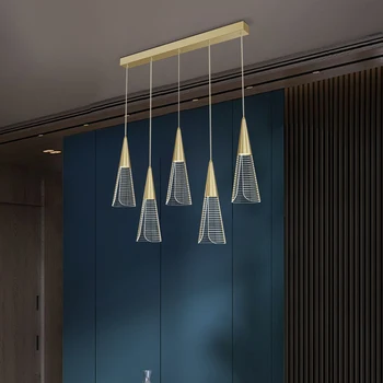 

FKL Nordic Stair Long Chandelier Modern Villa Light Luxury Living Room Loft Restaurant Rotating Duplex Floor Chandelier