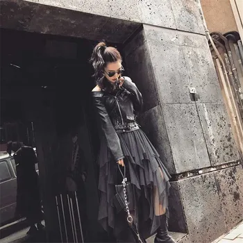 

Hot Elastic High Waist Irregular Tulle Midi Skirt Fashion Womens Mesh Tutu Maxi Pleated Long Skirt Faldas Mujer Moda Saias Jupe