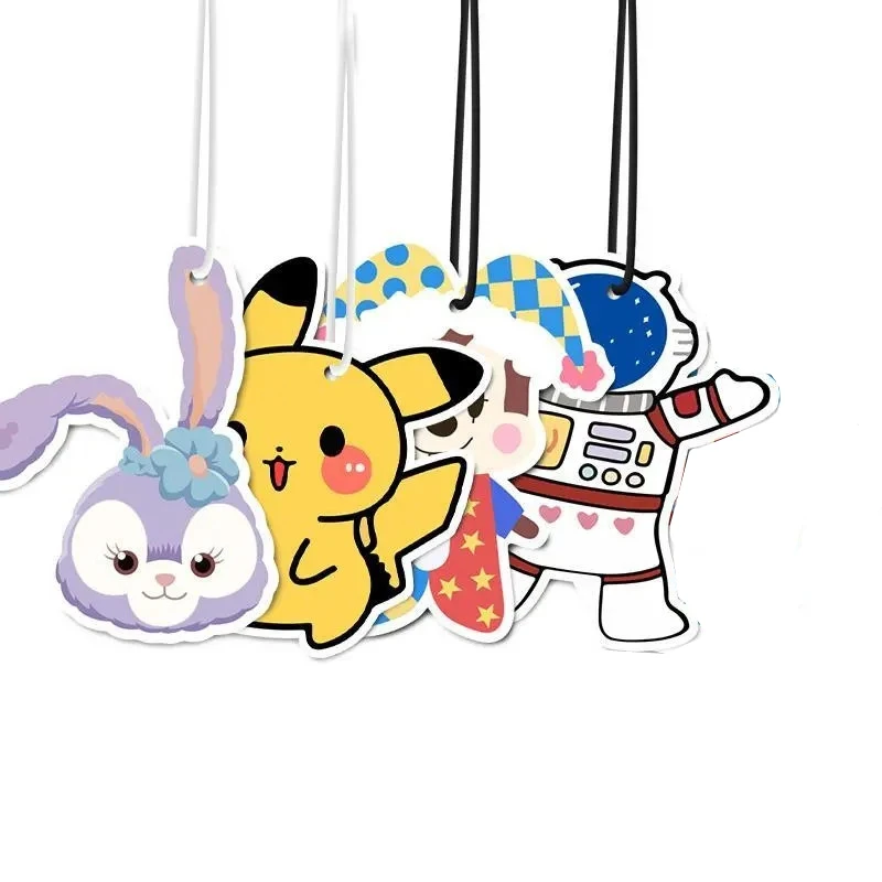 Cute Cartoon Car Air Freshener Paper Natural scent Auto Hanging perfume