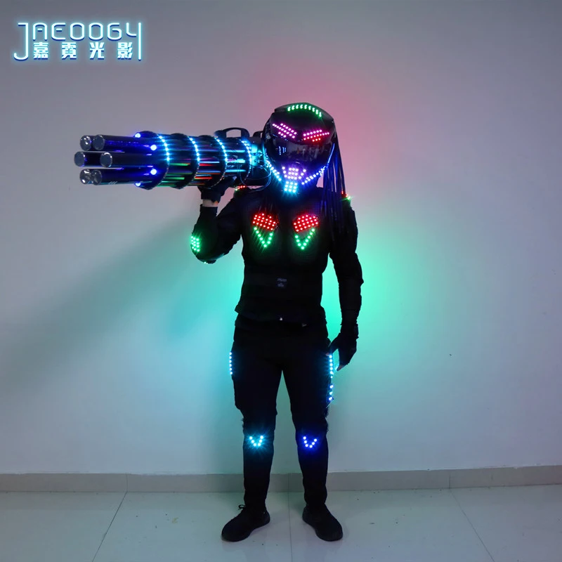 Светодиодный костюм робота, костюм, сценический танцевальный RGB светильник, броня, ночной клуб, бар, светильник, механическое шоу, танцеваль... Светодиодный костюм робота, костюм, сценический танцевальный RGB светильник, броня, ночной клуб, бар, светильник, механическое шоу, танцеваль...