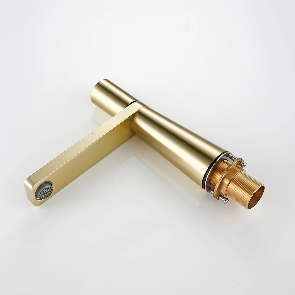 Brass Basin Bathroom Sink Faucet Single Hole Single Handle Hot And Cold Water Deck Mounted Mixer Tap Smesiteli