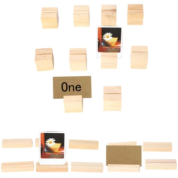 

10pcs Wedding Wooden Table Card Holder Menu Seat Folder Photo Clip Memo Card Holder Wedding Supplies