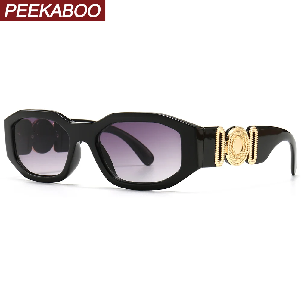 Peekaboo прямоугольные солнцезащитные очки для женщин Ретро конфетных цветов uv400