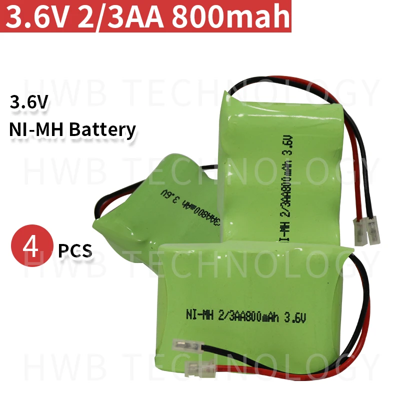 4 шт./лот оригинальный ni-mh 2/3AA 3 6 V 800mAh аккумулятор с вилками для беспроводного