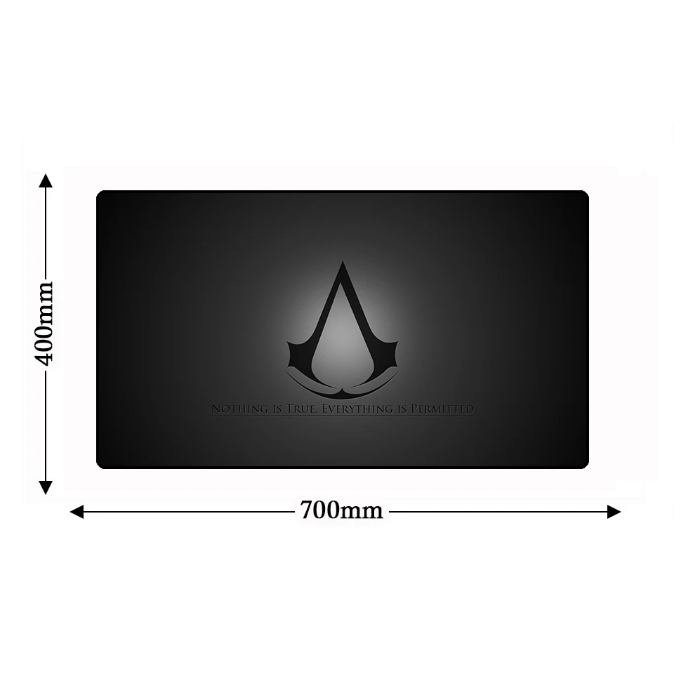 Нескользящий большой игровой коврик для мыши из натурального каучука Lockedge Assassins Creed, большой игровой коврик для ноутбука, геймера, ПК, коврик для мыши, коврик для мыши 700*400 мм