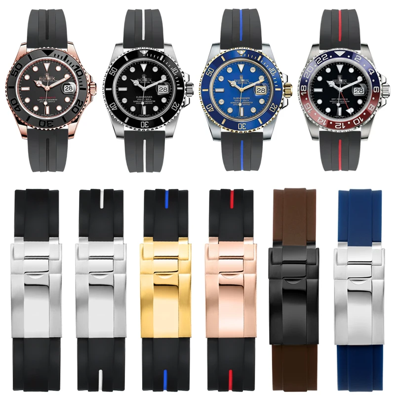 Cinturino In Gomma Per Green Water Ghost Seiko Omega Seamaster Stripe Cinturino In Silicone 20Mm 21Mm