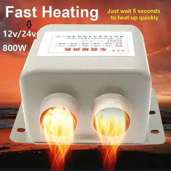 

800W Windshield Heater 12V/24V Car Portable Electric Window Heater Heating Dryer Windshield Fan Defroster Demister