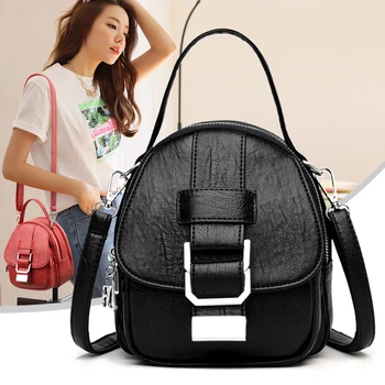 

Korean Version Girl Messenger Bag Women All-match Waterproof Zipper Shoulder Bags Female Large Capacity Pu Leather Handbag Black