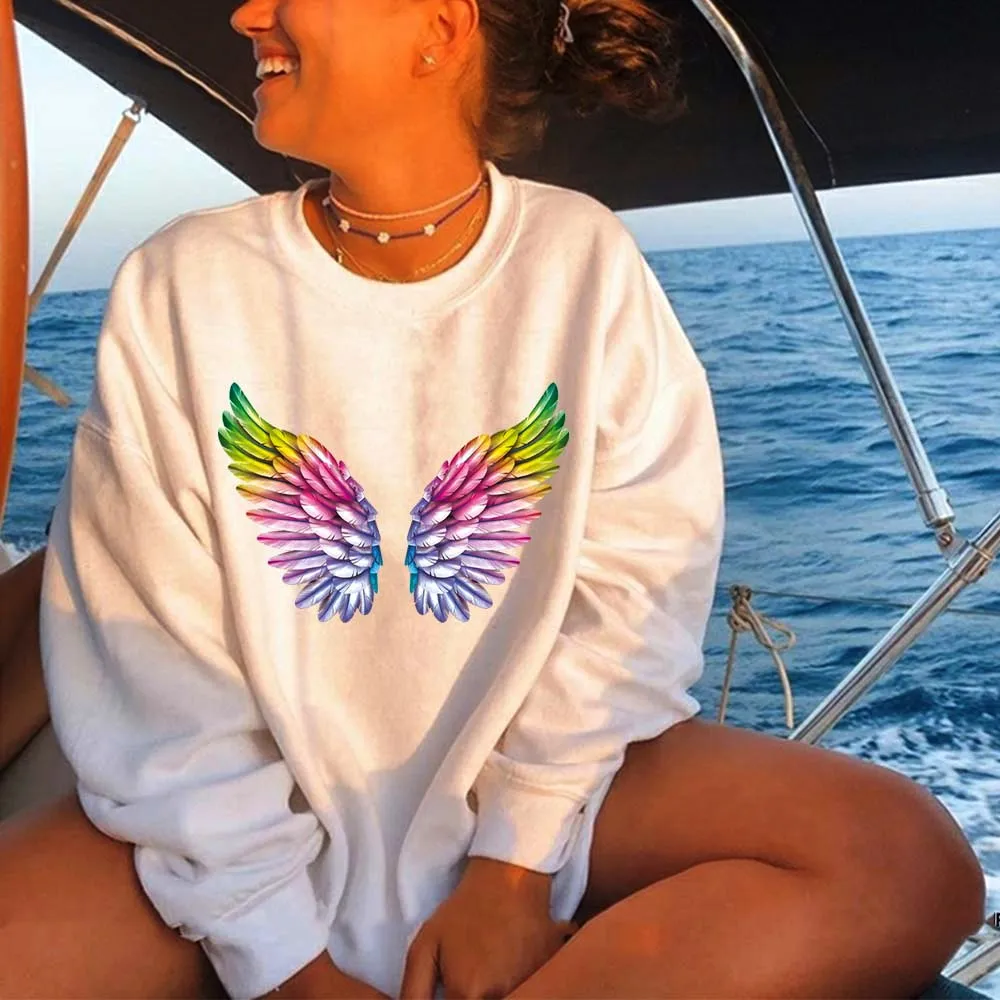 Woman Sweatshirts Female Hoodie Long Sleeves O-neck Pullovers 2024Trend Sporty Fashion Tracksuit Harajuku Clothes Woman Clothing