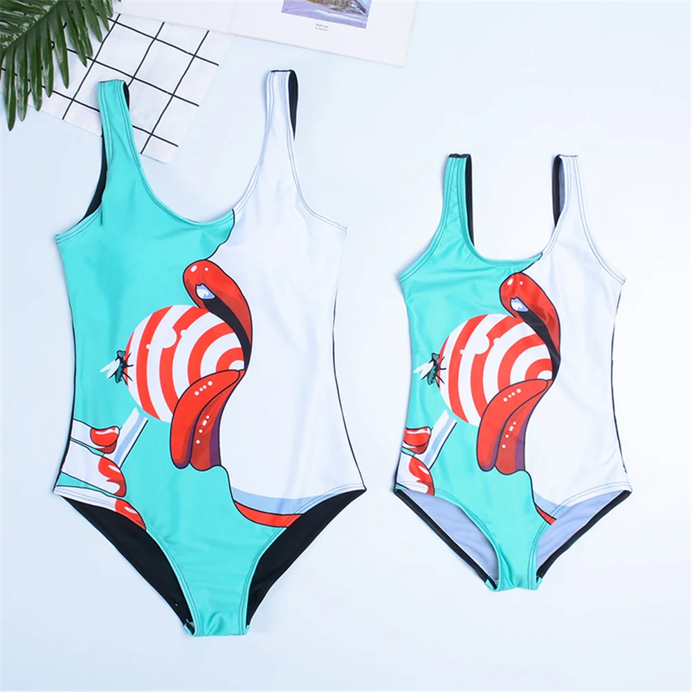 JCSWIM Цельный купальник женский мультфильм принт бикини Mujer 2020 лето сексуальный