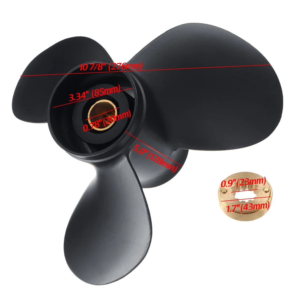 Auzan для Mercury 25-70HP 10 7/8x11 лодка подвесная пропеллер 48-85623A40/48-85623A45 из алюминиевого сплава 13 сплайн зуб 3 лезвия