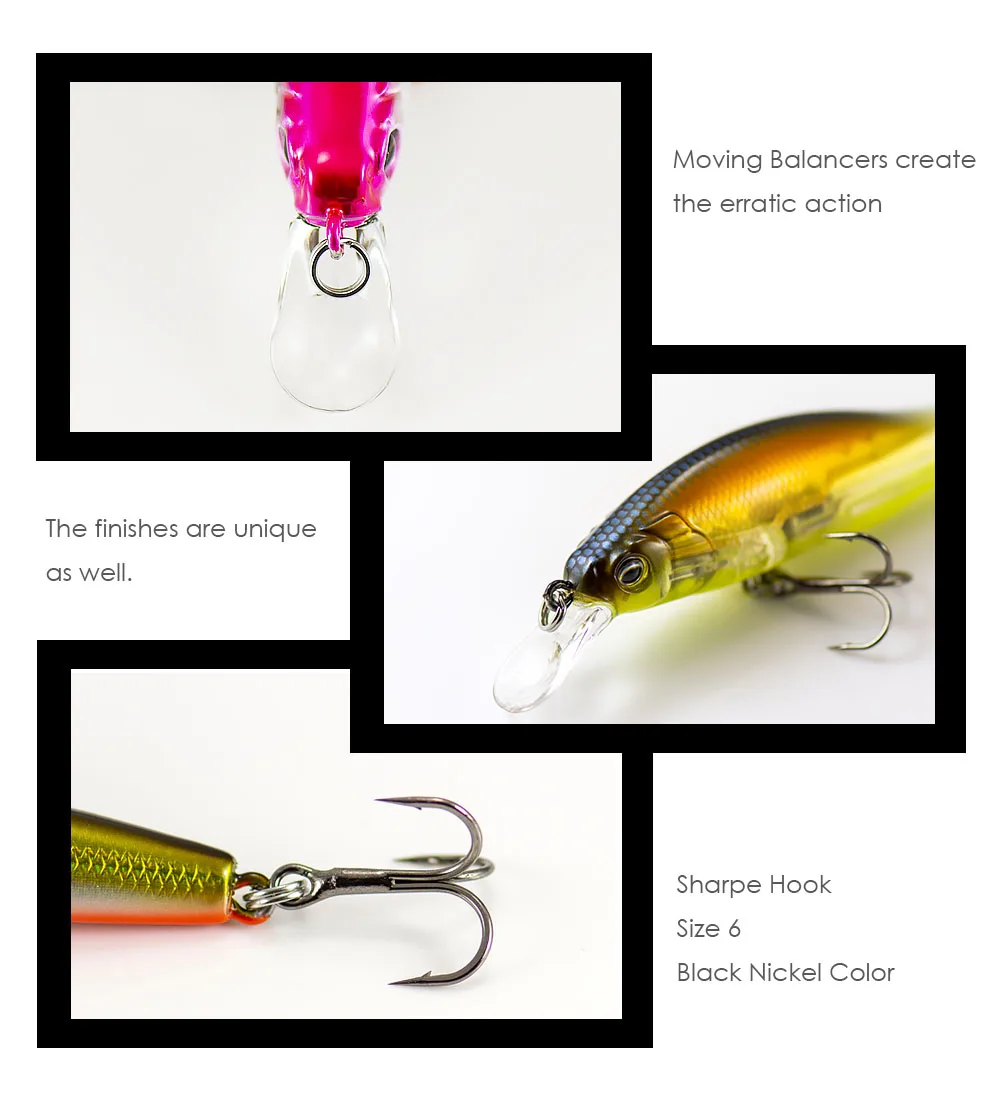 COUNTBASS Sinking Minnow 80 mm 10,8 g Harte Köder Angelköder Wobbler Jerk Your Baits Wobbler Barsch Leurre Angler's Lure – Detail 8