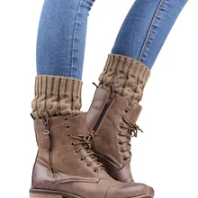 Гетры женские теплые зимние вязать крючком для ног теплые сапоги носки теплые сапоги манжеты Beenwarmers длинные носки Calcetines Mujer# T5P