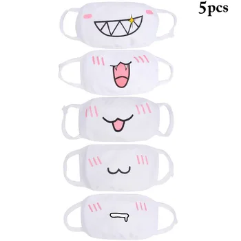 

Unisex Mouth Reuse covers White Cute Anime Anti Dust Kawaii Muffle Facemask Anti Pollution Protection Products mondkapjes