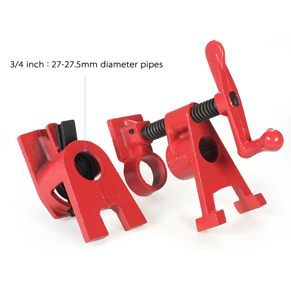 

Hot 3/4 1/2 inch Heavy Duty H Style Pipe Clamp Fixture Carpenter Woodworking Tools Pipe Clamp