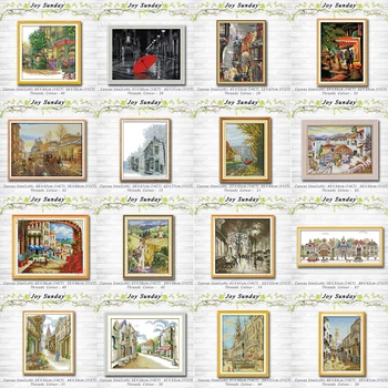 

City Street View series decor painting 14CT 11CT counted cross stitch kits embroidery set Needlework Set chinese cross stitch