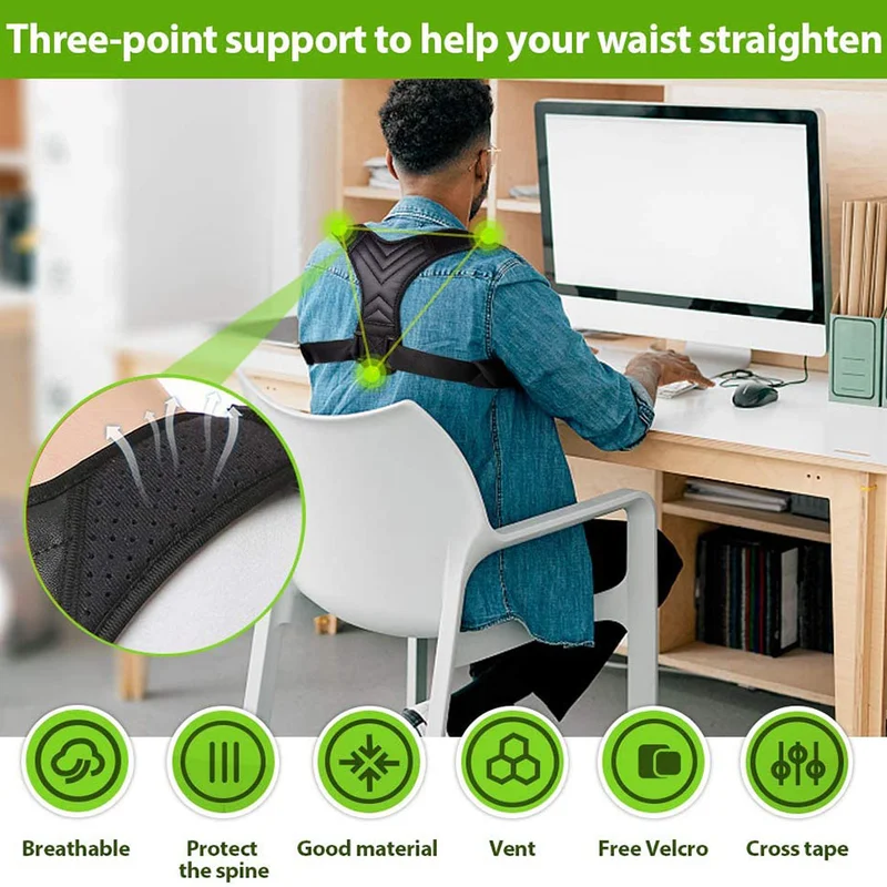 Adjustable Back and Shoulder Posture Corrector, Back Posture Correction Neck Pain Relief