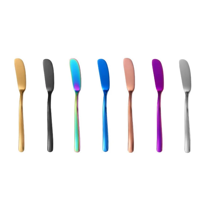 Silver 304 stainless steel western smudge cheese knife bread jam knife grind cheese butter knife western tableware