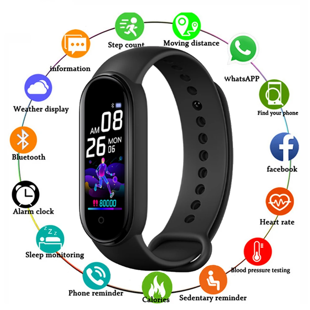 

New M5plus Smart Watches Men Sport Smart Blood Pressure Smartwatch Womwn Bluetooth Heart Rate Monitor Watch Smart Watch 2020