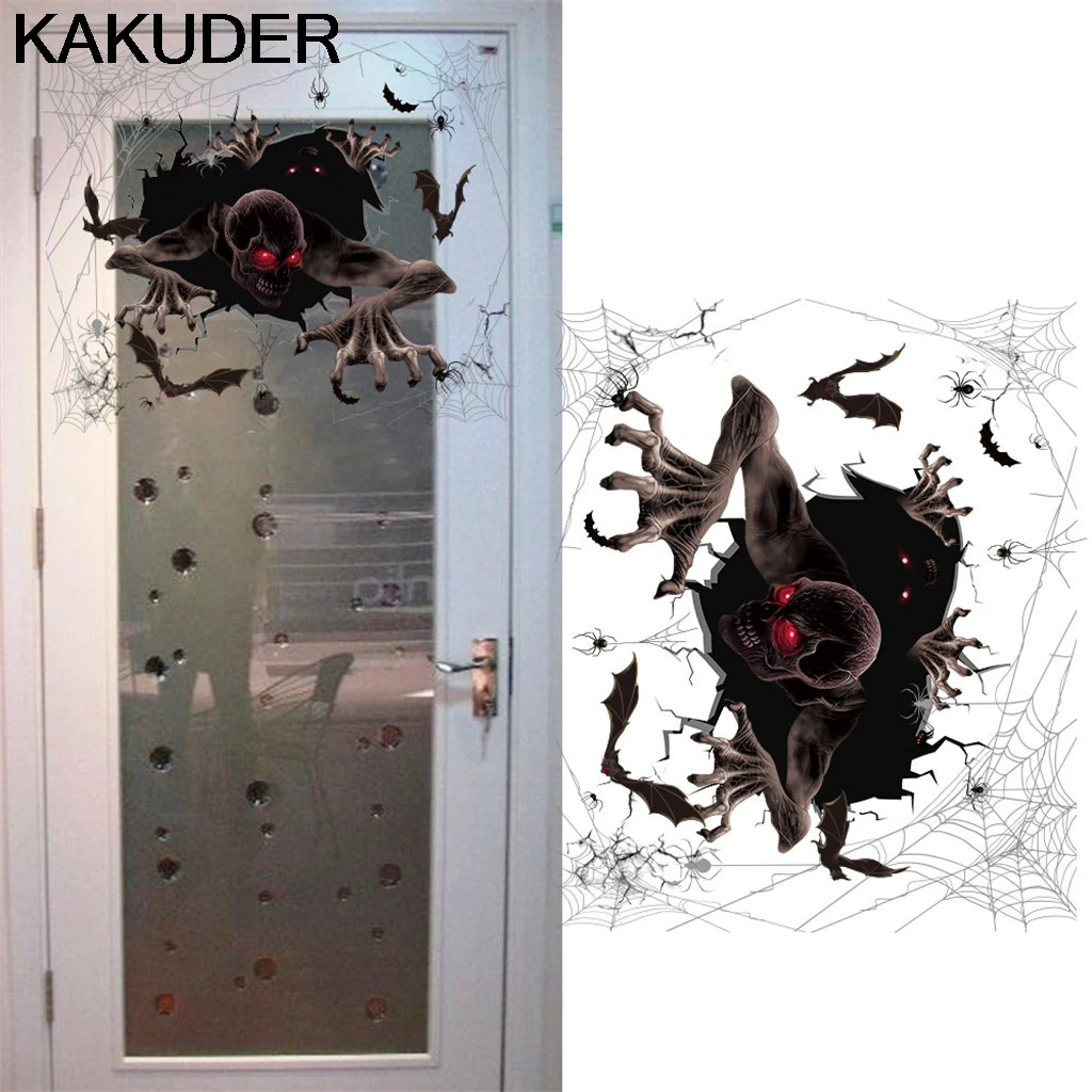 KAKUDER Наклейки на стены для празднования Хэллоуина ужас Наклейка стену паук