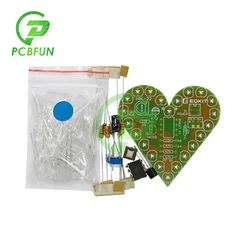 Kit de réparation pour lampe en forme de cœur, production électronique pour apprentissage, pour veilleuse, LED, suite rouge, blanc, bleu, vert, laboratoire 