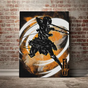 

Eren Jaeger Attack on Titan art poster Canvas Wall Art Decoration prints for living Kid Children room Home bedroom decor