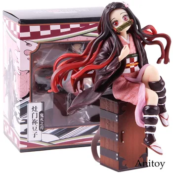 

Demon Slayer Kimetsu No Yaiba Kamado Nezuko Sit on the Box Action Figure PVC FigureCollectible Model Toy