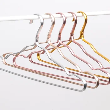 

10 Pieces of High Quality Aluminum Alloy Adult Hangers Do Not Rust Non-slip Metal Shirt Clothes Hangers A Variety of Colors