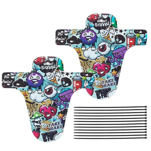 CHOOEE Bicycle Fender, PP MTB Mountain Bike Front+Rear Universal Mudguard 2pcs Happy