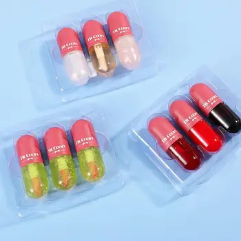 

3pcs/set Lipsticks Color Changing Moisturizing Glitter Repair Lipstick Lip Mint Balm Plant Fluid Lip Plump Increases Lip