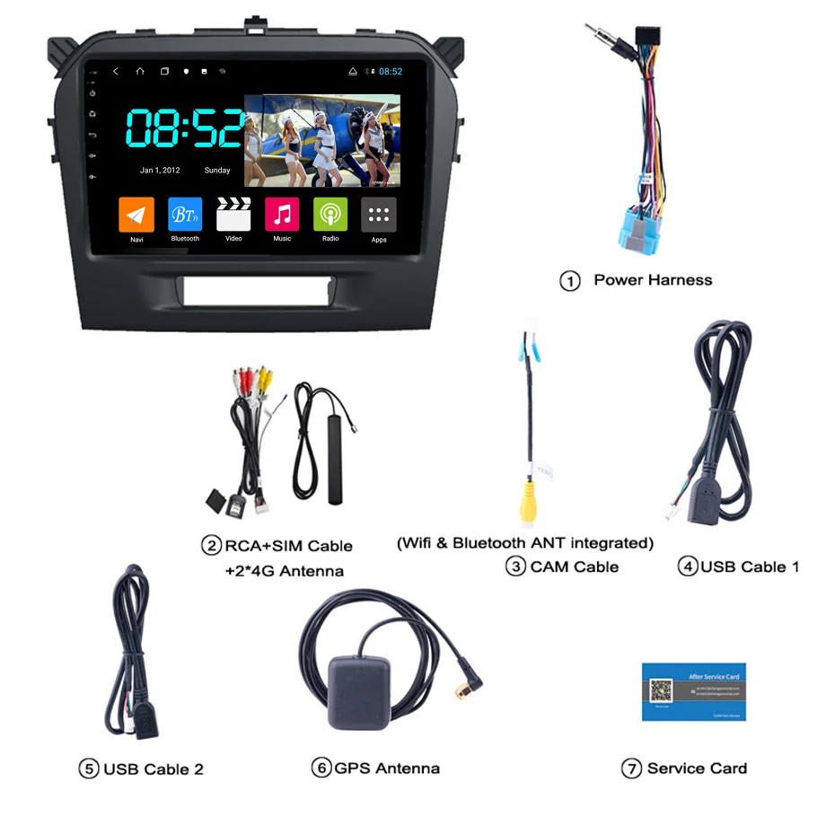 Android 8,1 автомобильный DVD 1din мультимедиа Navi система для Suzuki Vitara- Автомобильный gps навигатор головное устройство BT SWC wifi