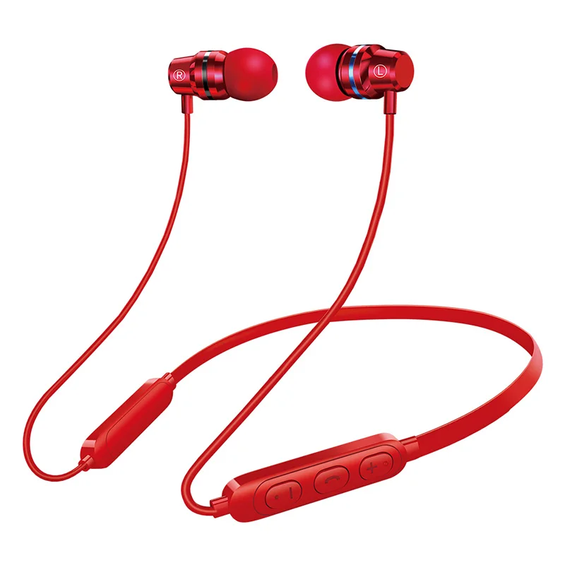 Bluetooth Headphones Neckband Sport Headset Wireless Magnetic Design Noise Reduction Compatible for Huawei Apple DU55