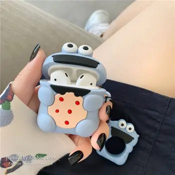 

Fashion Cute Colorful Frog Soft Silicone Protective Cover Shockproof Case Skin With Lanyard for airpods 1/2 Charging Box H55F