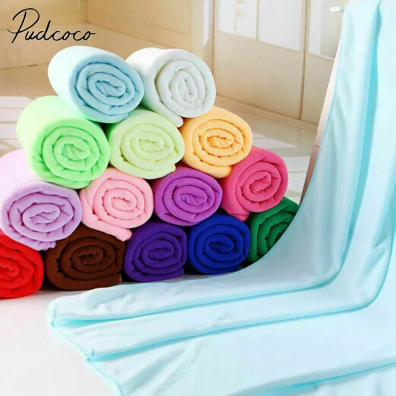 

2019 Baby Accessories Soft Absorbent Microfiber Large Beach Bath Sheet Wearable Body Wrap Towel New Microfiber Soft Solid Towels
